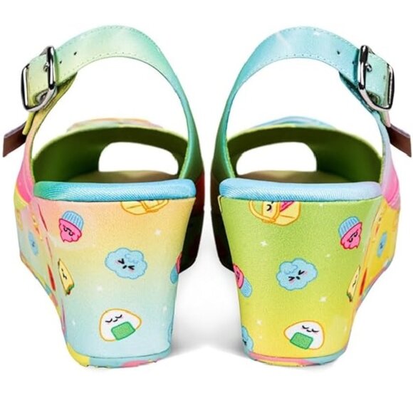 Hot Chocolate Design Chocolaticas Platform Wedge Slingback Sandals PICNIC Sz 8 - Picture 4 of 16